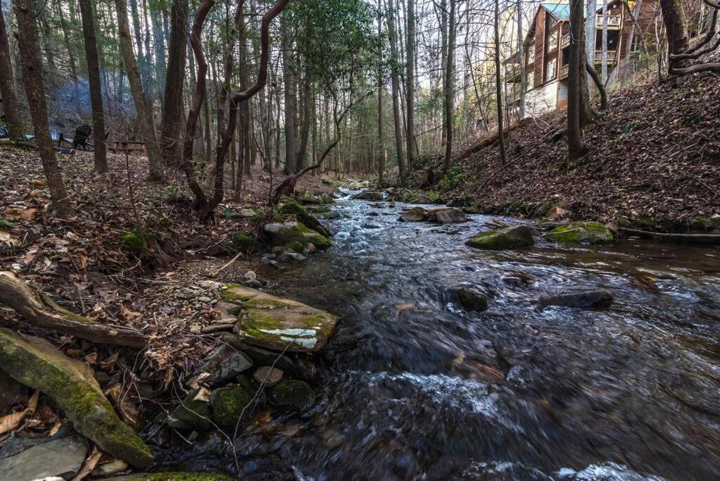 Private Creekside Cabin+Hot Tub,Pool Table, & Pets Ellijay Exterior foto